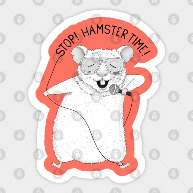 Hamster Time! | Animal Karaoke | Red Sticker by DrawingEggen